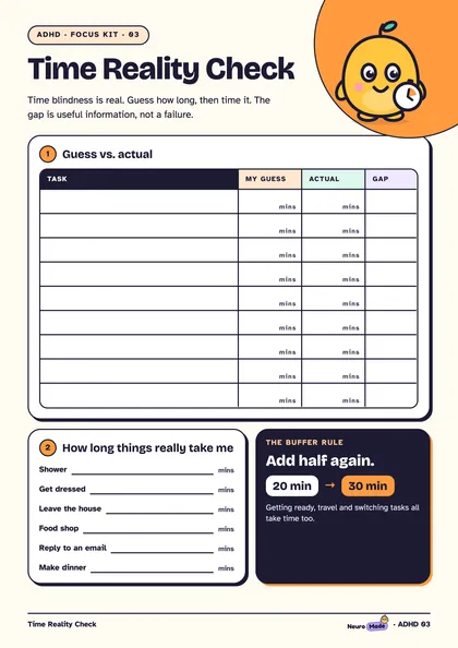 Focus and Time Kit page 3 preview