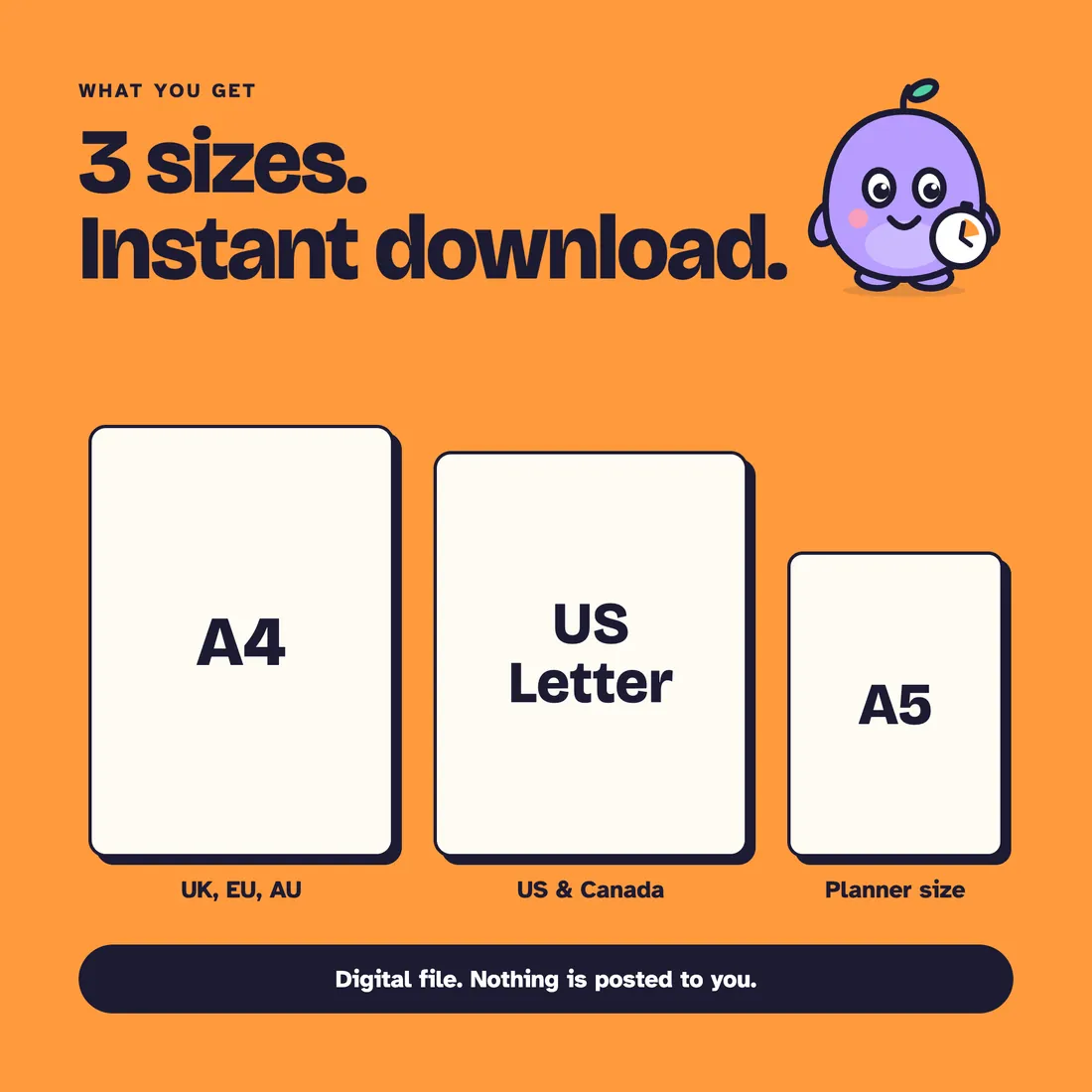 Home Reset Kit: Paper sizes