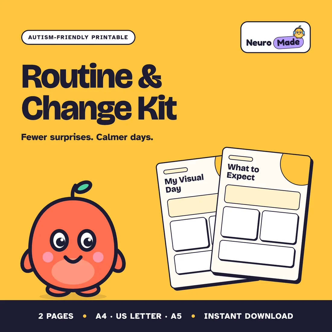 Routine and Change Kit: Autism printable cover
