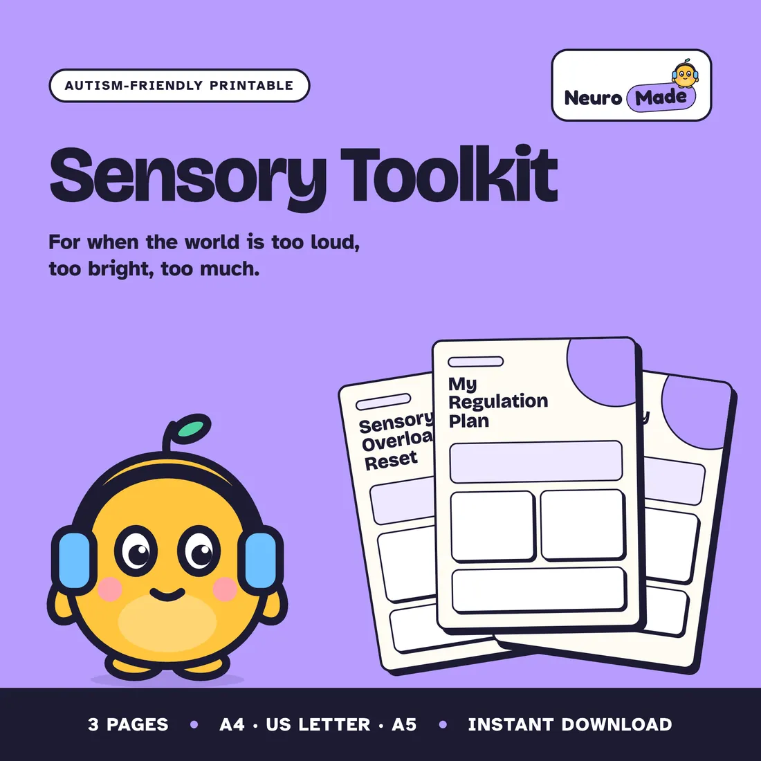 Sensory Toolkit: Autism printable cover
