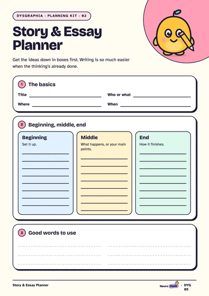 Plan Before You Write Kit page 2 preview