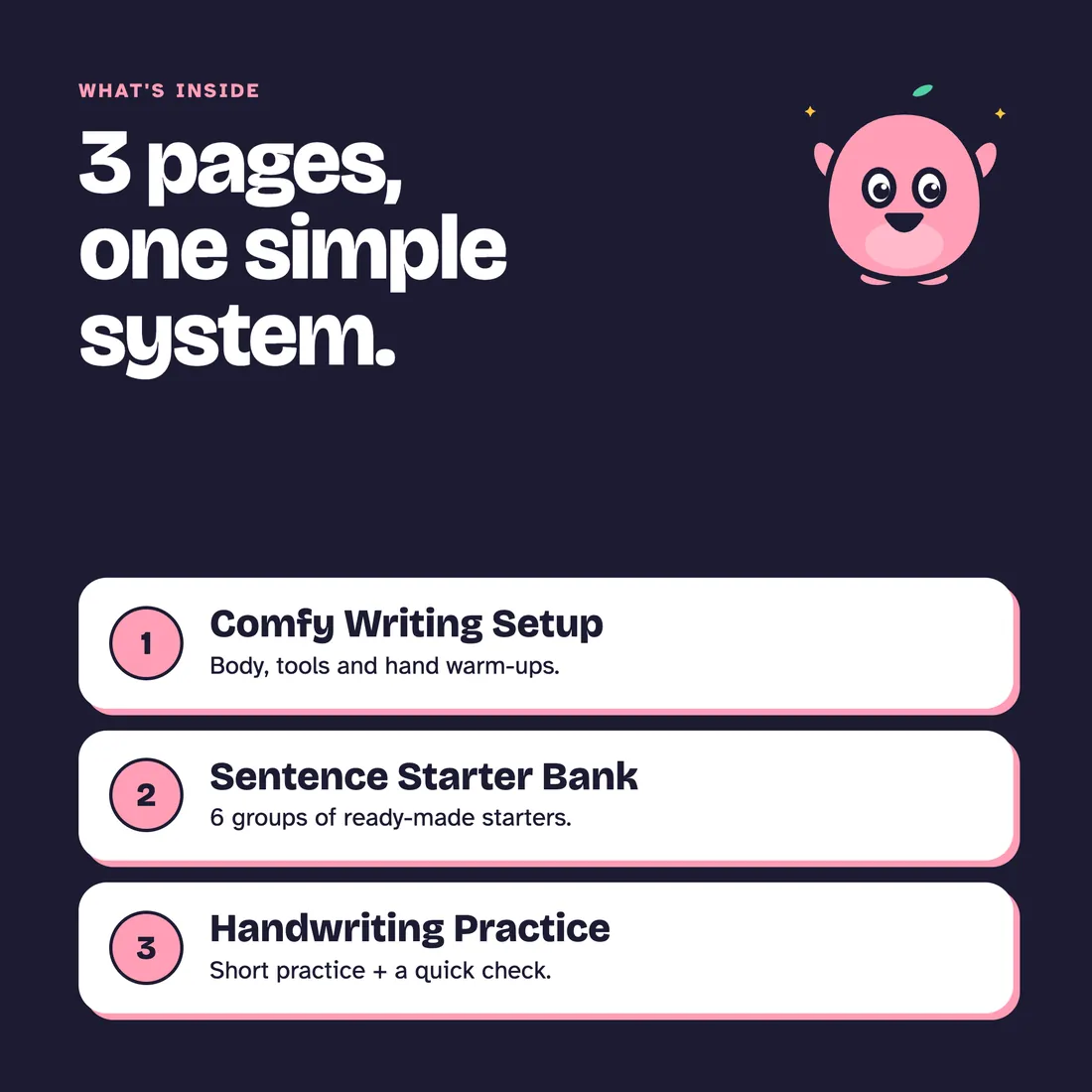 Writing Without Pain Kit: What's inside
