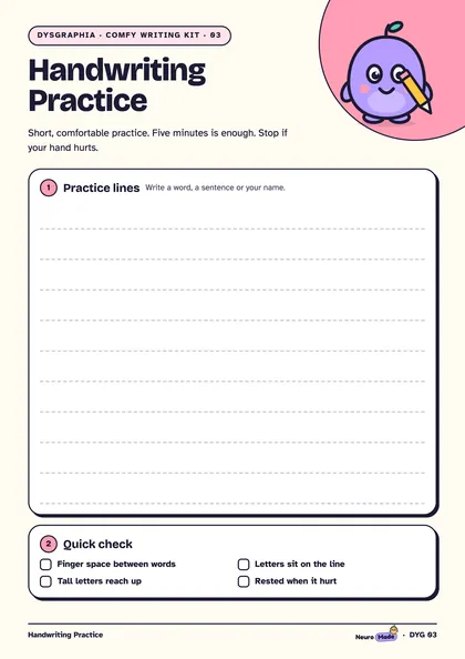 Dysgraphia Complete Set page 3 preview