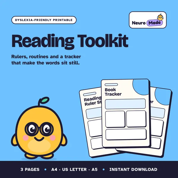 Reading Toolkit: Dyslexia printable cover
