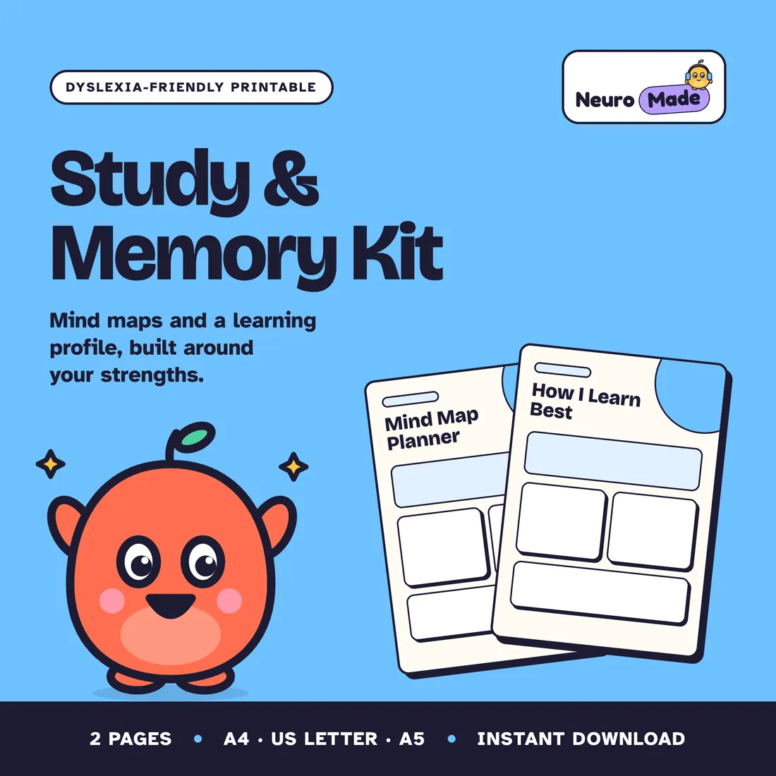 Study and Memory Kit: Dyslexia printable cover