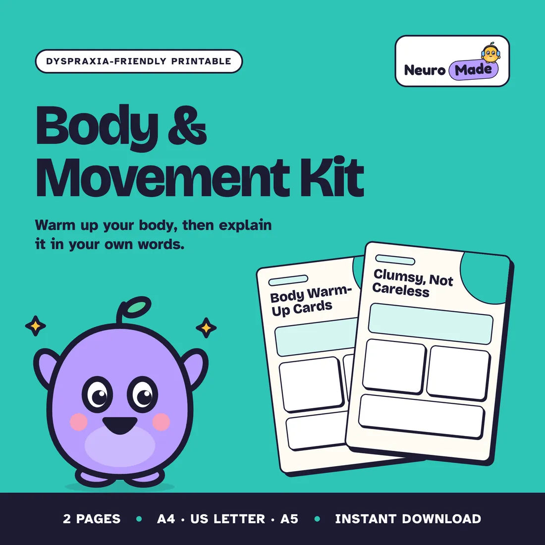 Body and Movement Kit: Dyspraxia printable cover