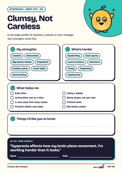 Dyspraxia Complete Set page 8 preview