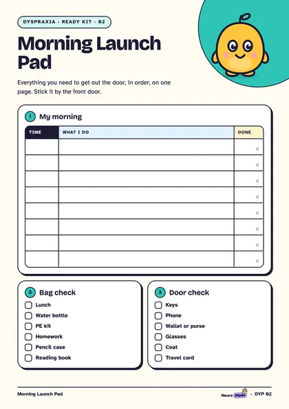 Dyspraxia Complete Set page 2 preview