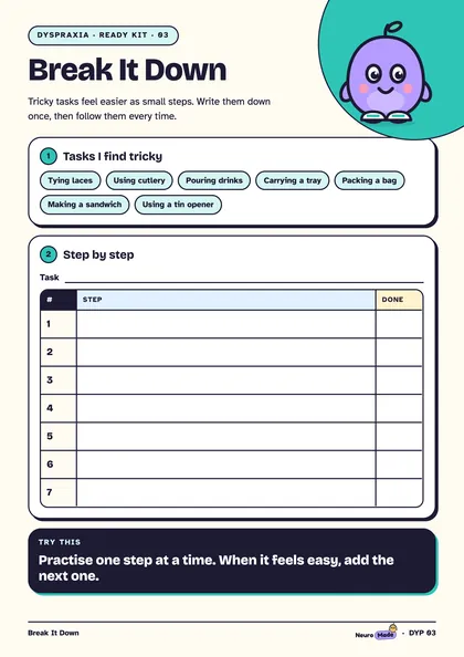 Dyspraxia Complete Set page 3 preview