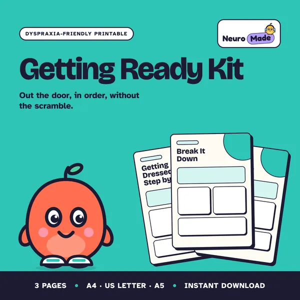 Getting Ready Kit: Dyspraxia printable cover